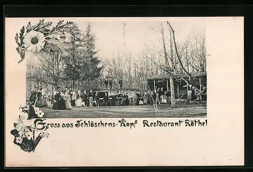 AK Schlösschen Kopf, Restaurant Röthel und Gäste