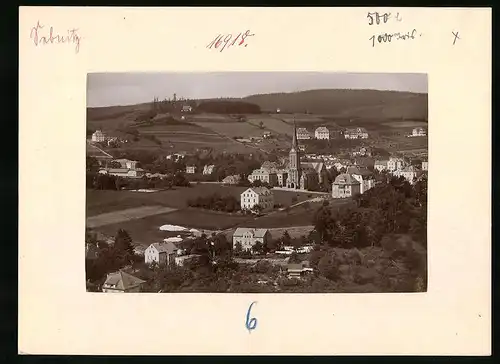 Fotografie Brück & Sohn Meissen, Ansicht Sebnitz, Blick von der Bergstrasse zur Kirche