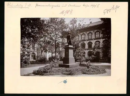 Fotografie Brück & Sohn Meissen, Ansicht Rumburg / Böhmen, Kaiser Josef II. Denkmal