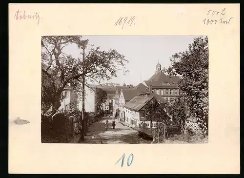 Fotografie Brück & Sohn Meissen, Ansicht Sebnitz, Fachwerkhäuser in der Bergstrasse