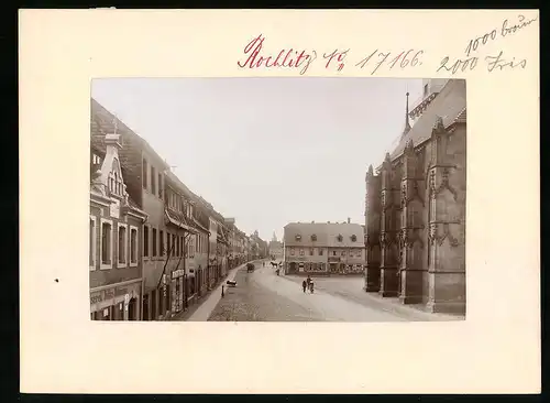 Fotografie Brück & Sohn Meissen, Ansicht Rochlitz, Blick über den Kundigundenplatz zum Markt