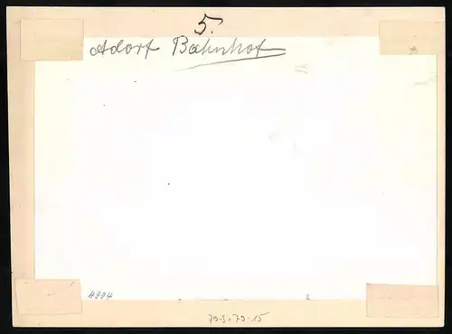 Fotografie Brück & Sohn Meissen, Ansicht Adorf, Bahnhof, Eisenbahn-Station, Hauptgebäude