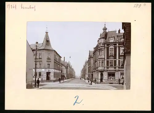 Fotografie Brück & Sohn Meissen, Ansicht Limbach i. Sa., Hohensteinerstrasse mit Restaurant Wartburg im Eckhaus