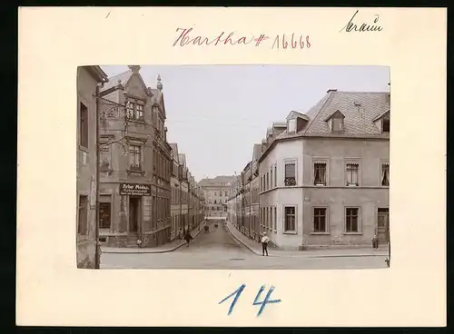 Fotografie Brück & Sohn Meissen, Ansicht Hartha i. Sa., Annenstrasse Ecke Moltkestrasse, Korbwarenladen Artur Modes