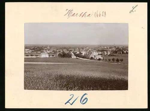 Fotografie Brück & Sohn Meissen, Ansicht Hartha i. Sa., Panorama der Ortschaft