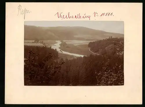 Fotografie Brück & Sohn Meissen, Ansicht Wechselburg, Muldental-Panorama mit Rochlitzer Berg