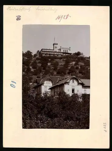 Fotografie Brück & Sohn Meissen, Ansicht Niederlössnitz-Kötzschenbroda, Blick zur Friedensburg