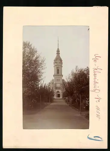 Fotografie Brück & Sohn Meissen, Ansicht Gross-Schweidnitz, Weg zur Kirche