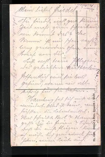 AK Auf Adlers Flügeln!, Segelschiff auf hoher See