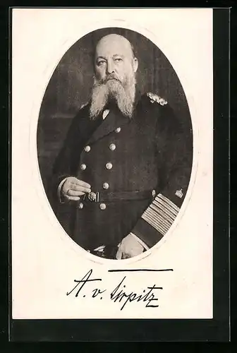 AK Portrait vom Grossdmiral Alfred v. Tirpitz