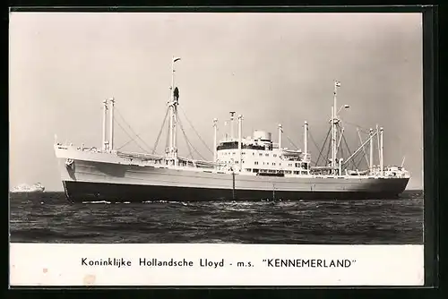 AK Handelsschiff MS Kennemerland des Koninklijke Hollandsche Lloyds