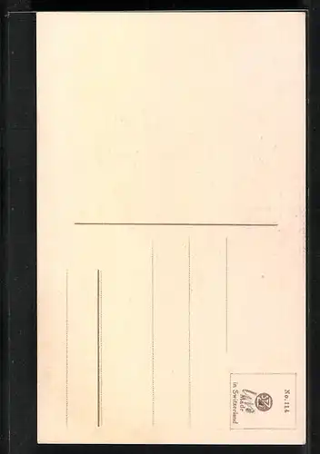 Künstler-AK Portrait eines Bernhardiners