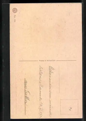 Künstler-AK Portrait eines älteren Schäferhundes