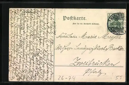 Künstler-AK Hans Thoma: Mondscheingeiger