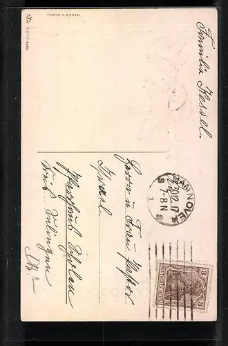 AK Neujahrsgruss mit Tannenzweig