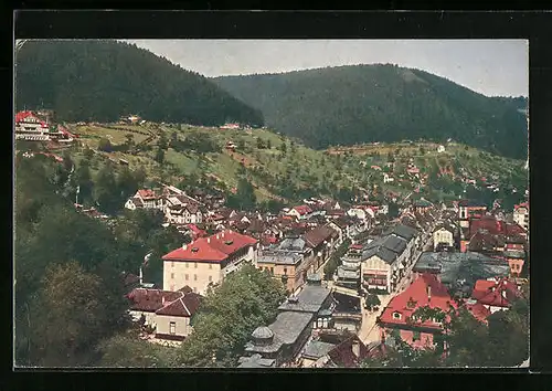 AK Wildbad, Ortsansicht aus der Vogelschau