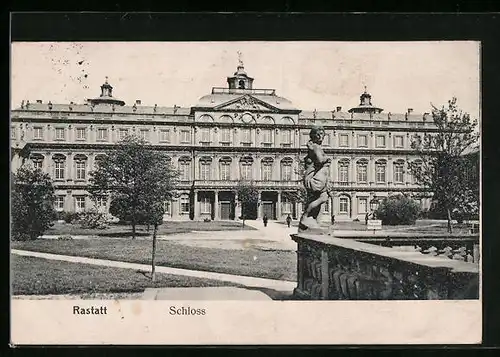 AK Rastatt, Schloss mit Vorplatz