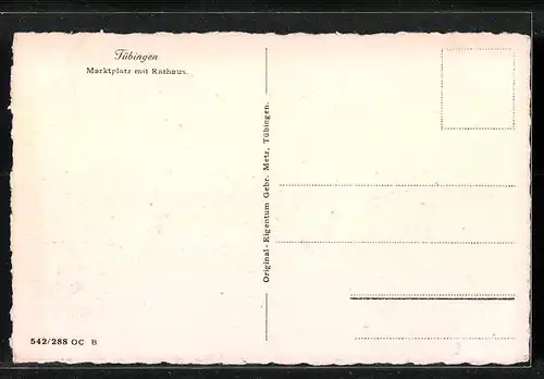 AK Tübingen, Marktplatz mit Ständen