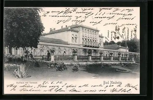 AK Bad Nauheim, Kurhaus mit Terrasse