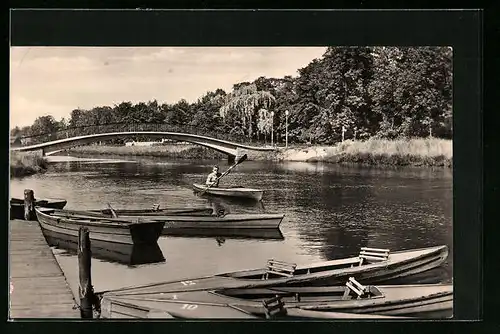 AK Senftenberg /Niederlausitz, Paddelstation