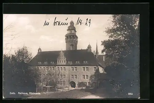 AK Zeitz, Rathaus, Rückseite