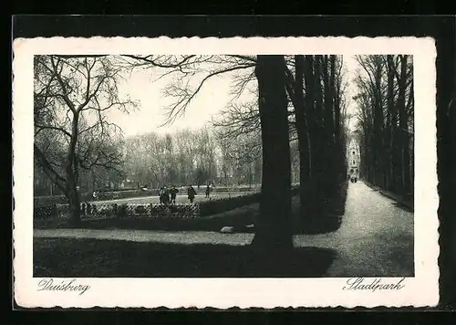 AK Duisburg, Stadtpark im Frühjahr