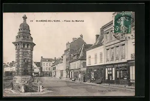 AK St-André-de-l`Eure, Place du Marché