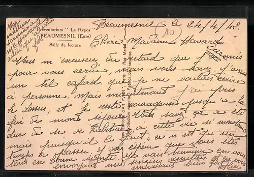 AK Beaumesnil, Préventorium Le Repos