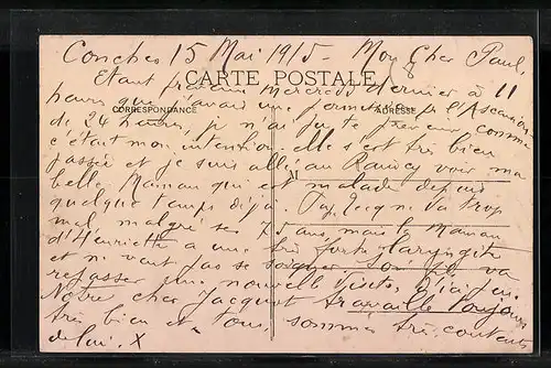 AK Conches, Place Carnot, face la Poste