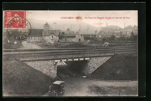 AK Charleval, Le Pont du Chemin de Fer