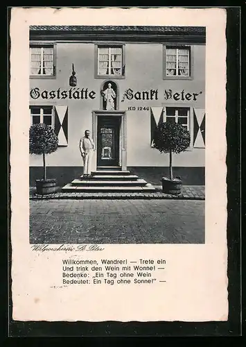 AK Walporzheim, Gaststätte Sankt Peter