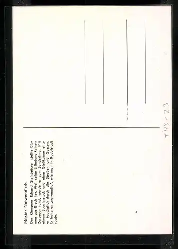 AK Rudolstadt, Rudolstädter Originale, Mäster Notwend`sch