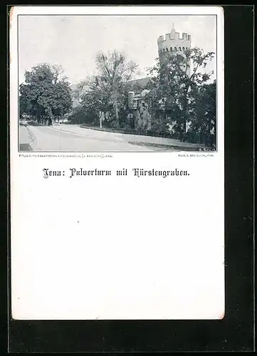 AK Jena, Pulverturm mit Fürstengraben