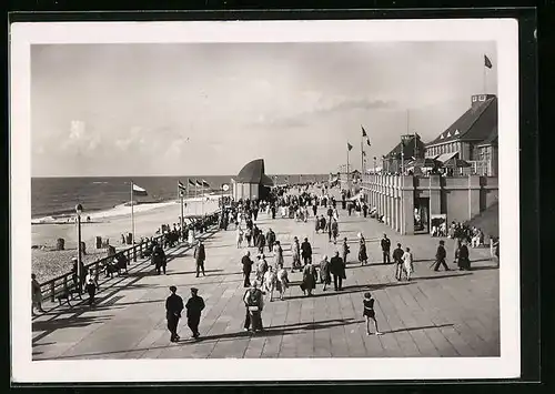 AK Westerland /Sylt, Kurpromenade mit Strandpartie