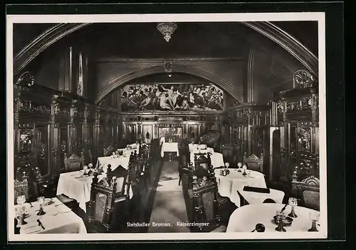 AK Bremen, Ratskeller mit Kaiserzimmer