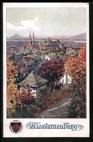 AK Deutscher Schulverein Nr. 234: Klosterneuburg, Totalansicht im Herbst