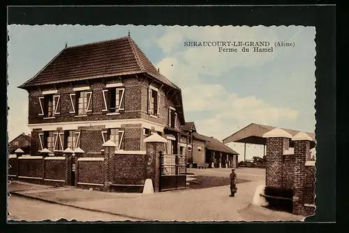 AK Seraucourt-le-Grand, Ferme du Hamel