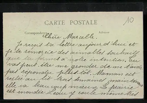 AK Achery, 1919 - La Mairie