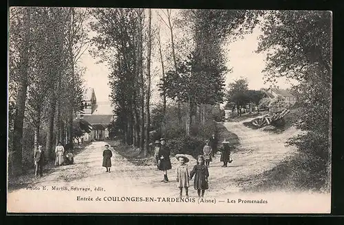 AK Coulonges-en-Tardenois, Entree - Les Promenades