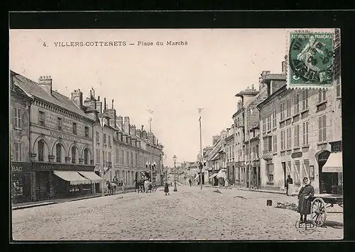 AK Villers-Cotterets, Place du Marché