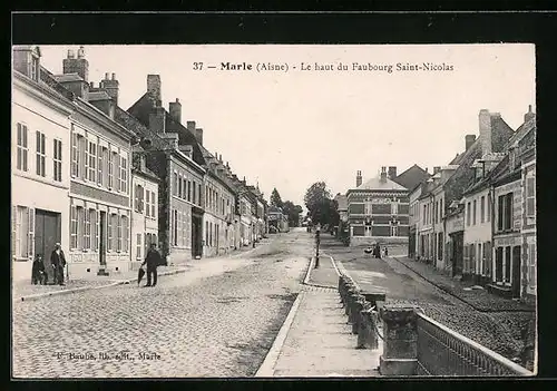 AK Marle, Le haut du Faubourg Saint-Nicolas
