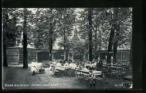 AK Hamburg, Gross-Jüthorn in Wandsbek - Gartencafè