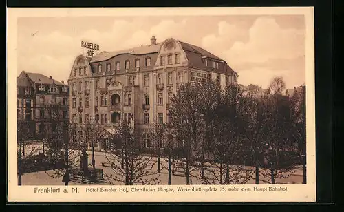 AK Frankfurt a. M., Hotel Baseler Hof am Wiesenhüttenplatz