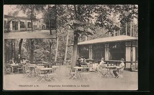 AK Frankfurt-Niederrad, Bürgerliche Schiessstände (Gastgarten)