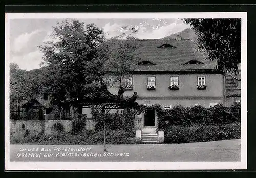 AK Porstendorf, Gasthof zur Weimarischen Schweiz