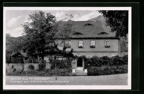 AK Porstendorf, Gasthof zur Weimarischen Schweiz