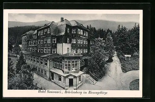 AK Brückenberg /Riesengebirge, Hotel Sanssouci