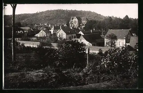 Foto-AK Mons, Ortspartie mit Kirche