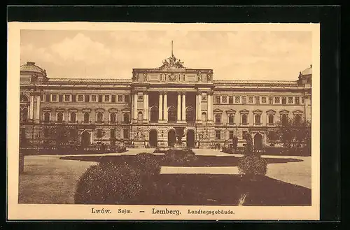 AK Lemberg, Frontalansicht des Landtagsgebäudes