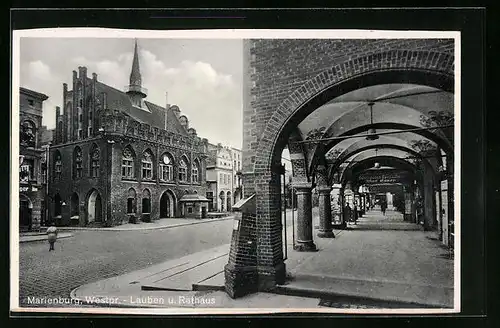 AK Marienburg, Lauben und Rathaus